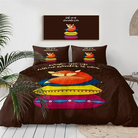 Image of Sleeping Fox Comforter Set - Beddingify