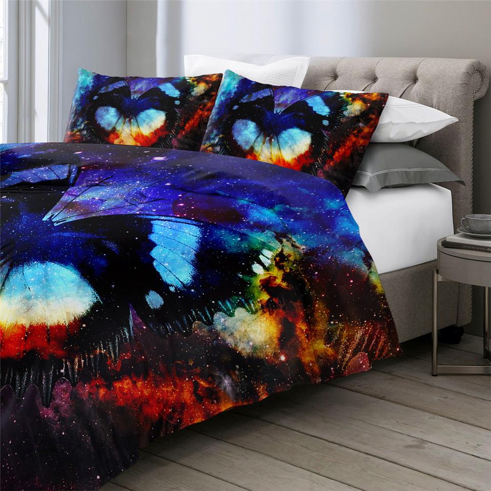 Cosmic Space Butterfly Comforter Set - Beddingify
