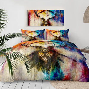 Tribal Elk Comforter Set - Beddingify