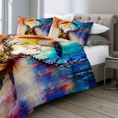 Image of Tribal Elk Comforter Set - Beddingify