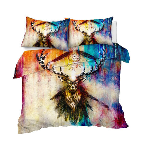 Image of Tribal Elk Comforter Set - Beddingify