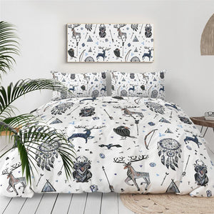 Tribal Themed Elk Comforter Set - Beddingify