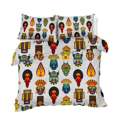 Image of African Ethnic Masks Bedding Set - Beddingify