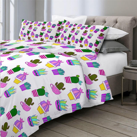 Image of Potted Cactus Comforter Set - Beddingify