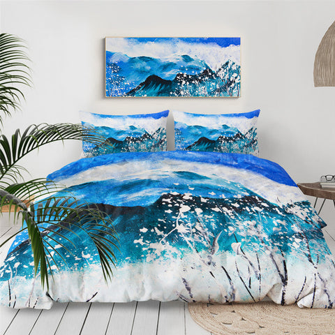 Image of White Snow Mountain Bedding Set - Beddingify