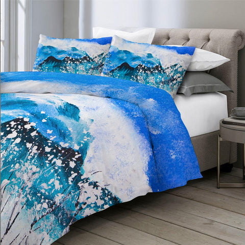 Image of White Snow Mountain Comforter Set - Beddingify