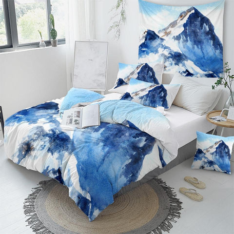 Image of Snow Mountain Landscape Comforter Set - Beddingify