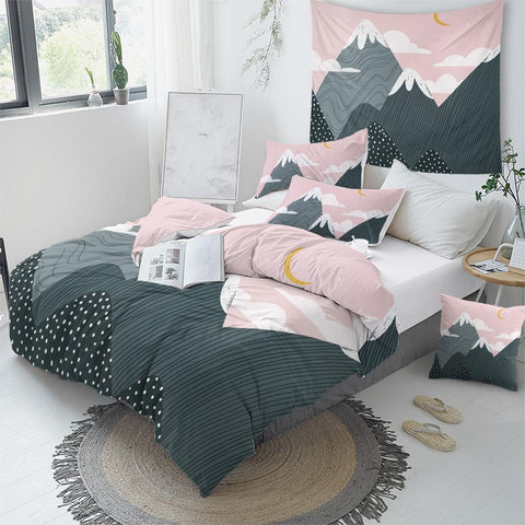 Image of Snow Mountains Comforter Set - Beddingify