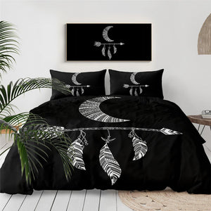 Black Tribal Arrows Ethnic Comforter Set - Beddingify