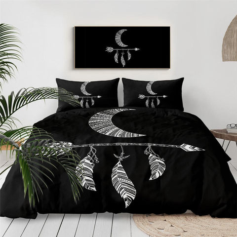 Image of Black Tribal Arrows Ethnic Comforter Set - Beddingify