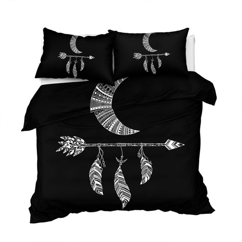 Image of Black Tribal Arrows Ethnic Bedding Set - Beddingify