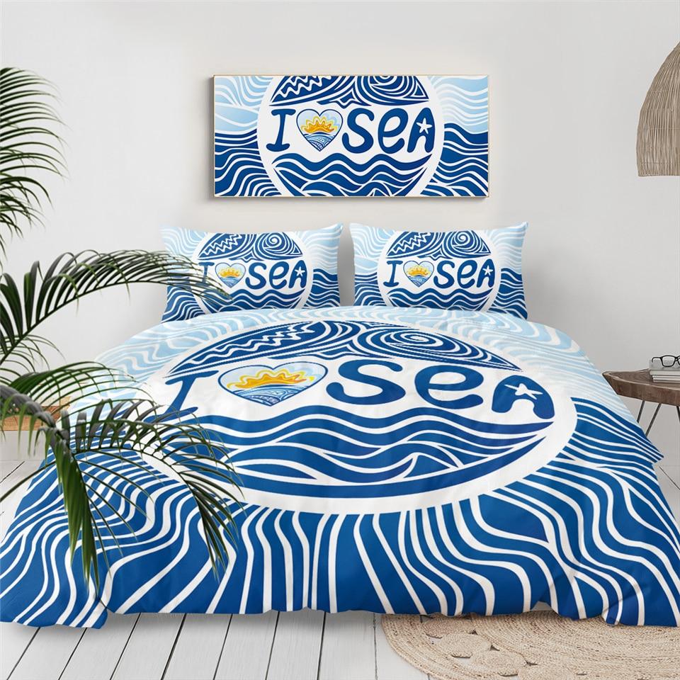 I Love Sea Comforter Set - Beddingify