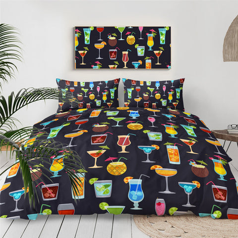 Image of Tropical Cocktails Bedding Set - Beddingify