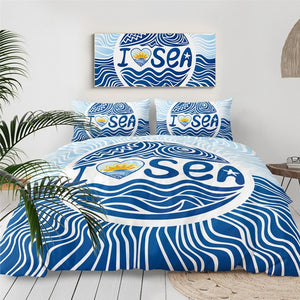 I Love Sea Bedding Set - Beddingify