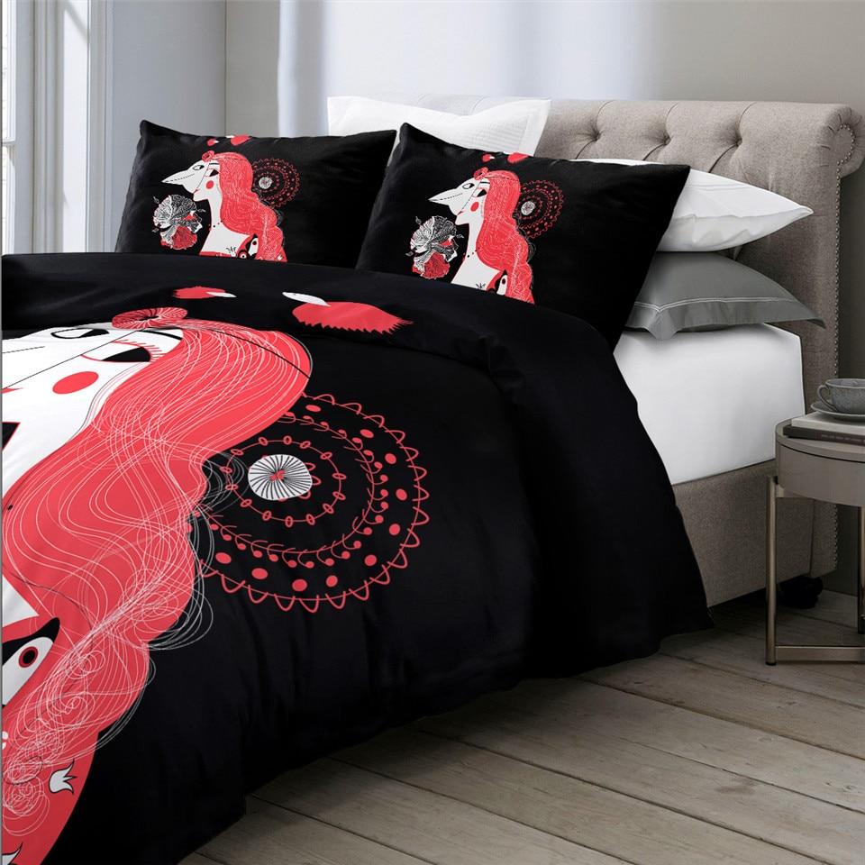 Girl Portrait Butterfly Comforter Set - Beddingify