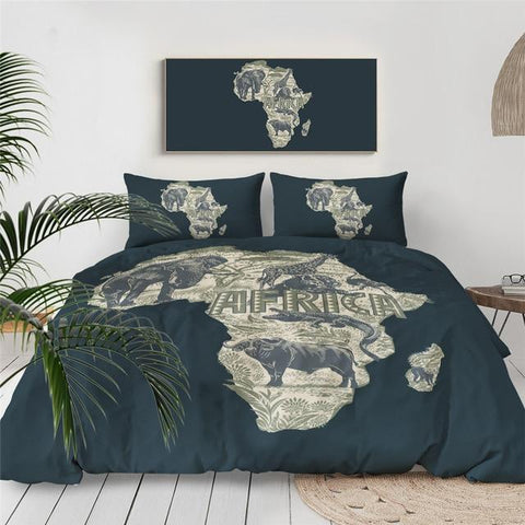 Image of African Map Comforter Set - Beddingify