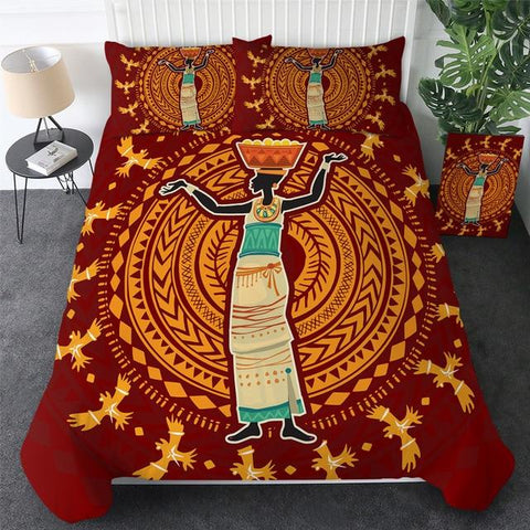 Image of African Woman Symbol Comforter Set - Beddingify
