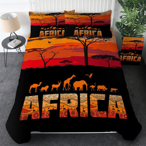 Image of African Animal Comforter Set - Beddingify