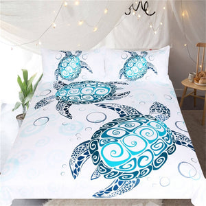 Couple Blue Turtles Bedding Set - Beddingify