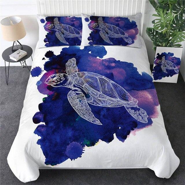 Purple Turtle Comforter Set - Beddingify