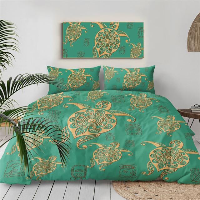 Green Turtles Comforter Set - Beddingify