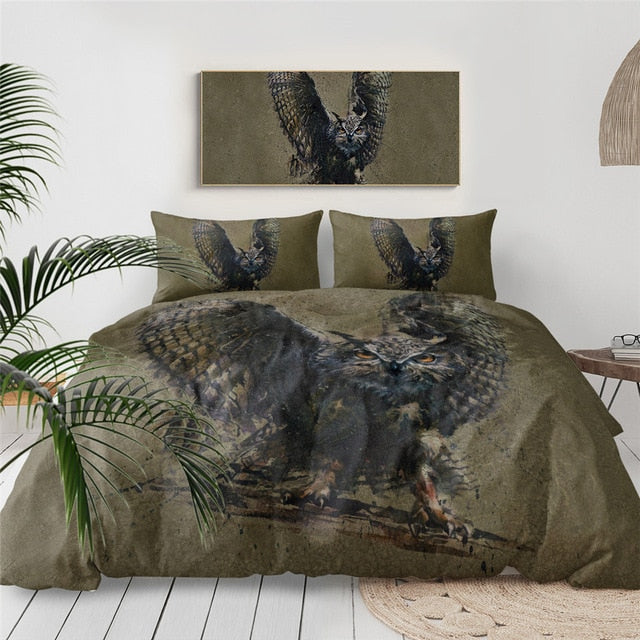 Wild Owl Bedding Set - Beddingify