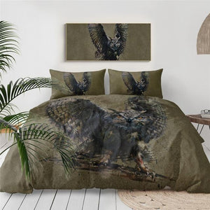 Wild Owl Comforter Set - Beddingify