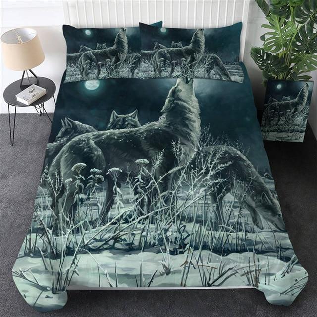 Howling Wolves Comforter Set - Beddingify