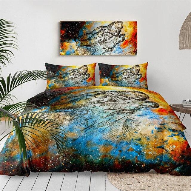 Howling Wolf Art Comforter Set - Beddingify