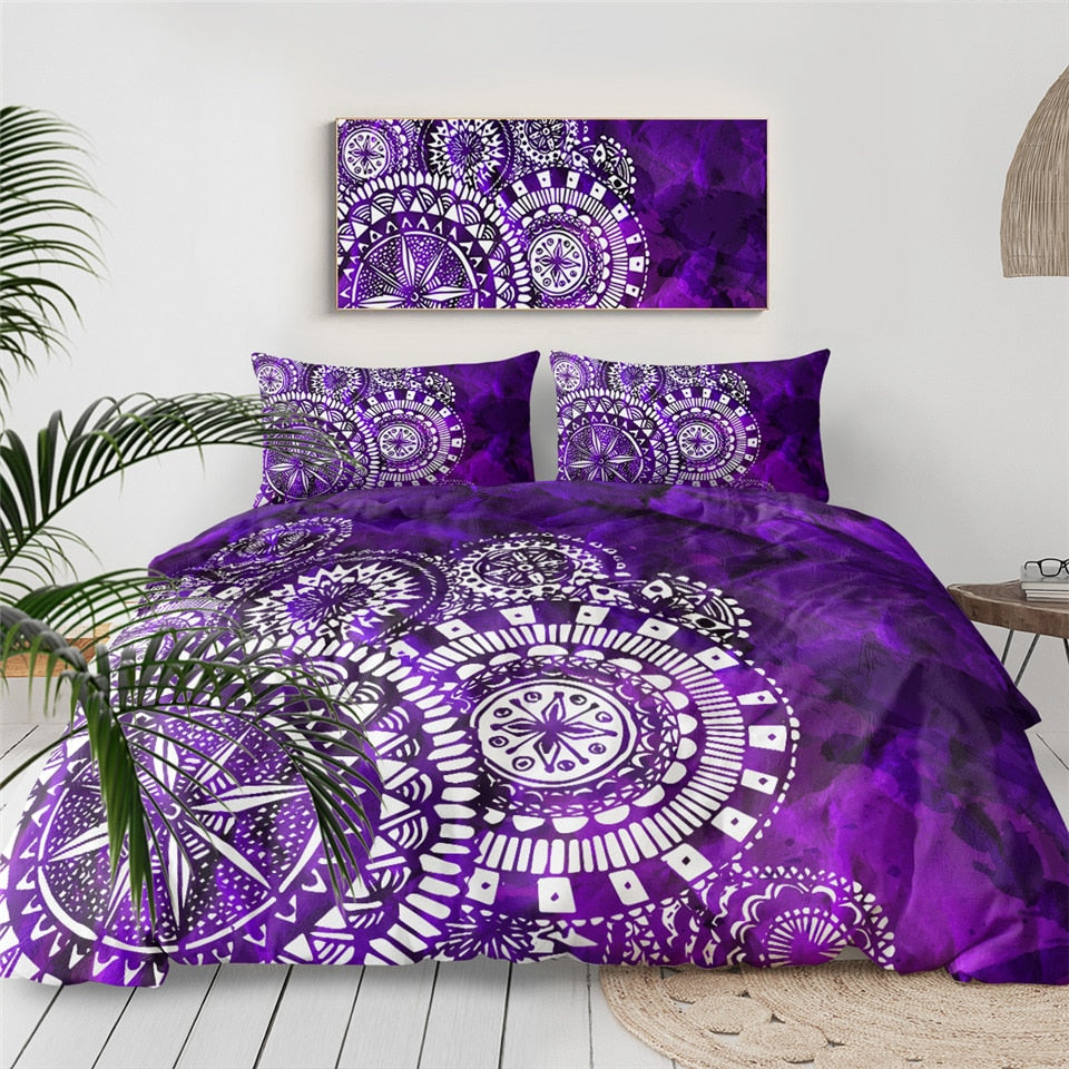 Purple Mandala Indigo Bedding Set - Beddingify