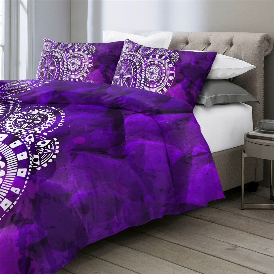 Purple Mandala Indigo Bedding Set - Beddingify