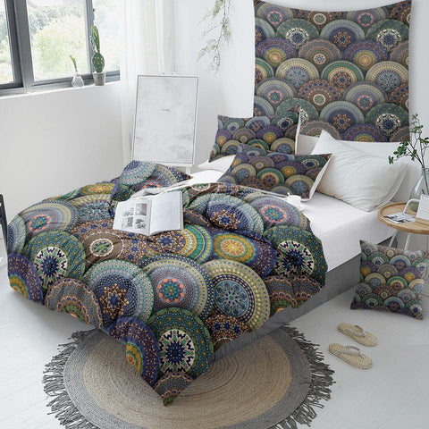 Image of Mandala Indigo Comforter Set - Beddingify