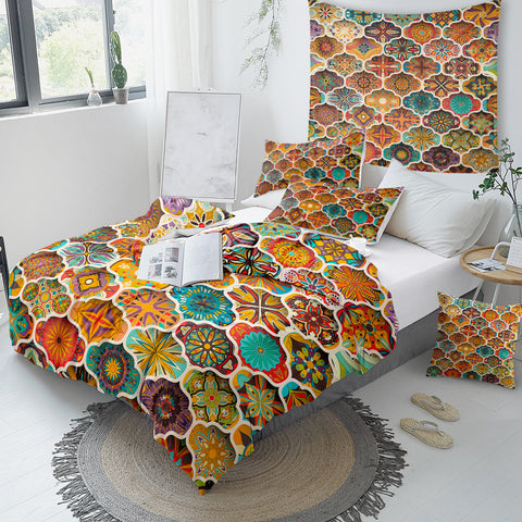 Image of Boho Flower Bedding Set - Beddingify