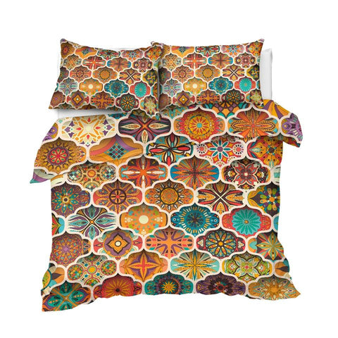 Image of Boho Flower Comforter Set - Beddingify