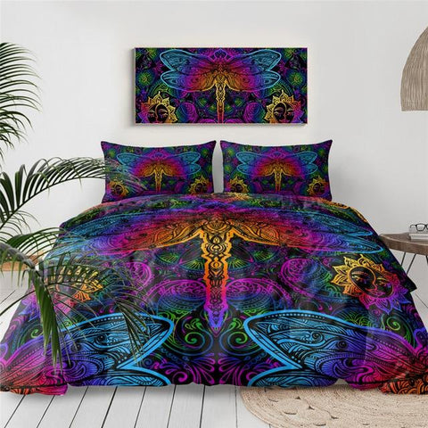 Image of Paisley Dragonfly Comforter Set - Beddingify