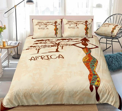 Image of African Tribal Woman Comforter Set - Beddingify