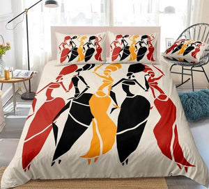 African Women Dancing Comforter Set - Beddingify