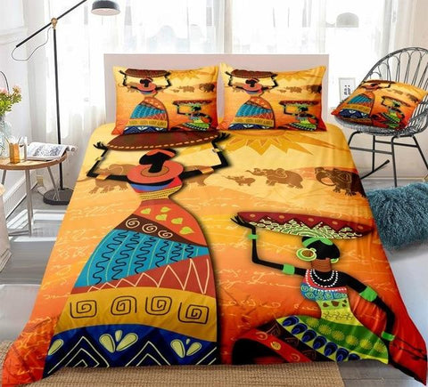 Image of The Beauty Of African Girl Comforter Set - Beddingify