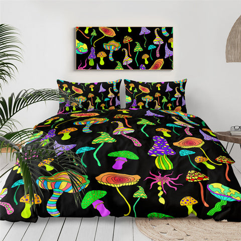 Image of Psychedelic Mushroom Bedding Set - Beddingify