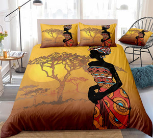 African Women Bedding Set - Beddingify
