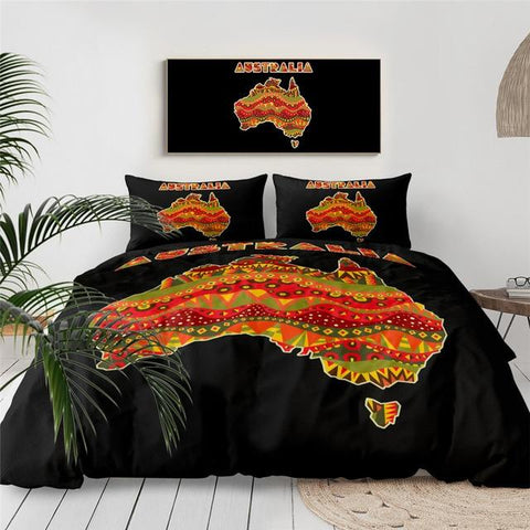 Image of Australia Map Comforter Set - Beddingify