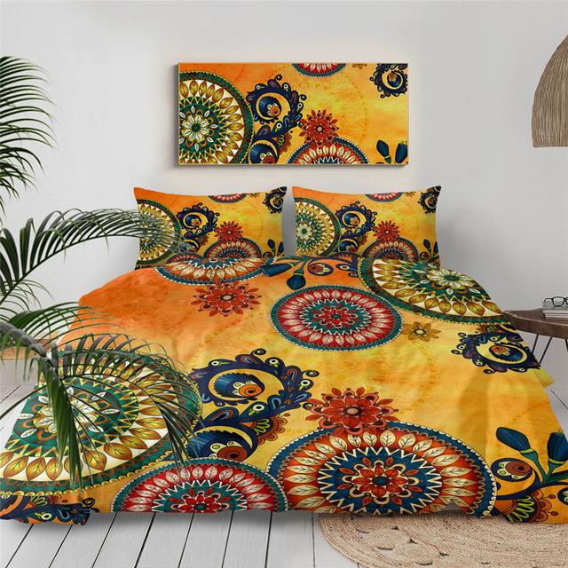 Bohemian Floral Kaleidoscope Comforter Set - Beddingify