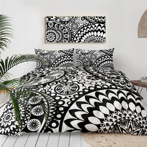 Black Bohemian Floral Bedding Set - Beddingify