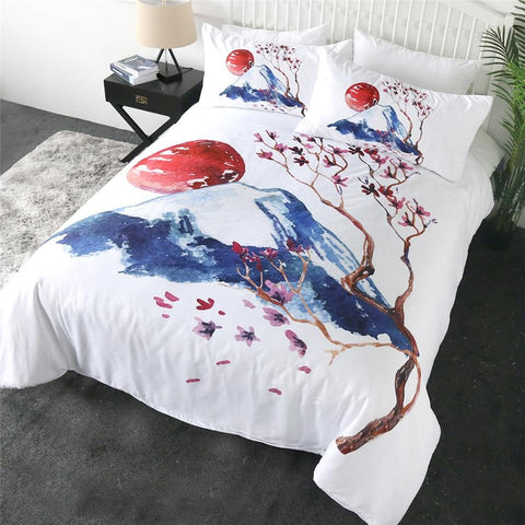 Image of Fuji Flower Comforter Set - Beddingify