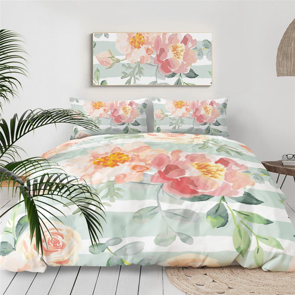 Painting Flowers Comforter Set - Beddingify