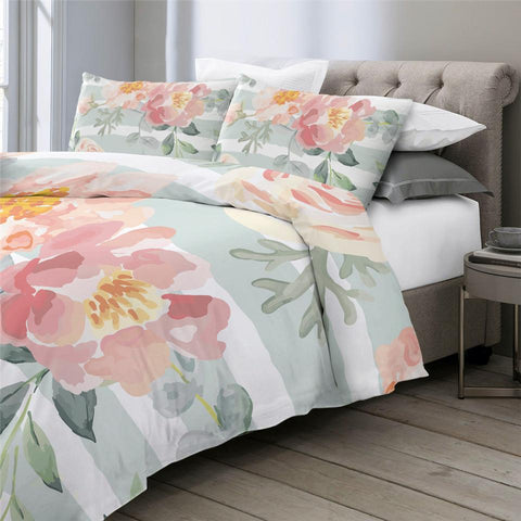 Image of Painting Flowers Comforter Set - Beddingify