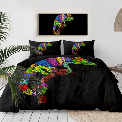 Image of Colorful Chameleon Bedding Sen - Beddingify