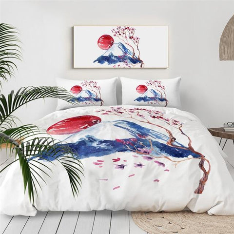 Image of Fuji Flower Comforter Set - Beddingify