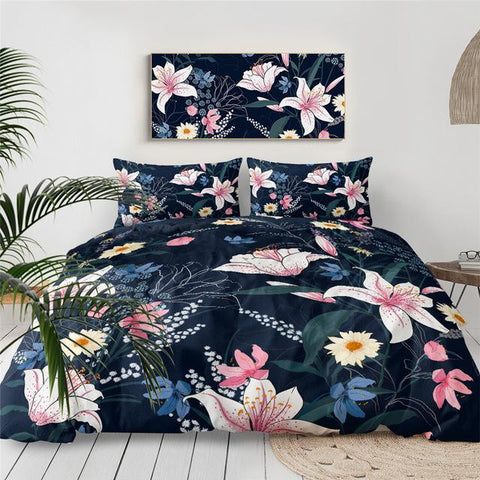 Image of Orchid Flowers Comforter Set - Beddingify