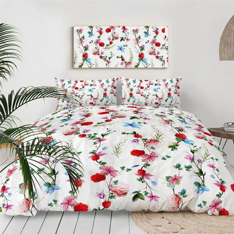Image of Floral Themed Comforter Set - Beddingify